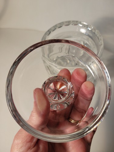 Kristall Bonboniere mit Deckel schönes Muster - Bild 5 von 8
