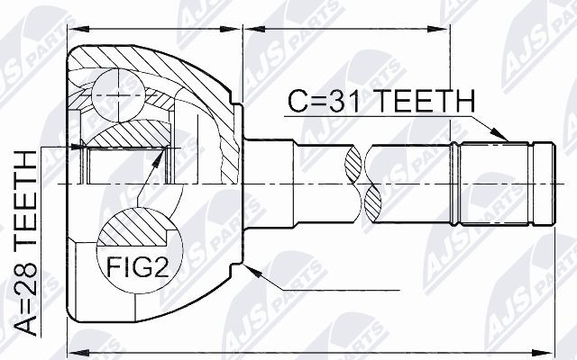 NPZ-NS-049 NTY Joint Kit, drive shaft for NISSAN