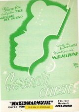 Spartito musicale Serenata celeste linea melodica e accordi con testo