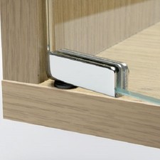 110º Glass Door Hinges for flush fitting doors - Available in Chrome or Black