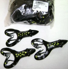 50 MISTER TWISTER 4 INCH HAWG FRAWG LURES FROGS BASS PIKE BLACK COLOR