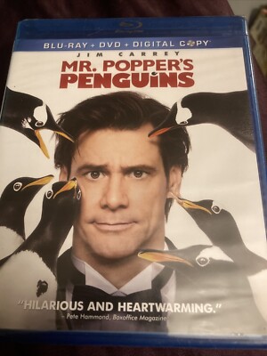 Mr. Poppers Penguins Blu-ray/DVD, 2011, 3-Disc Set, Includes Digital Copy Sealed