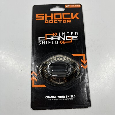 SHOCK DOCTOR Inter-Change Shield For Mouthpieces Gold Tribal Design NEW