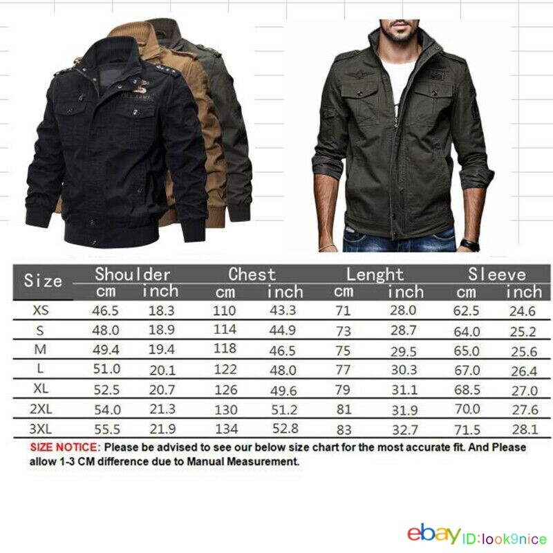 New Spring Fall Men's army Jacket Military Casual Jackets Coat