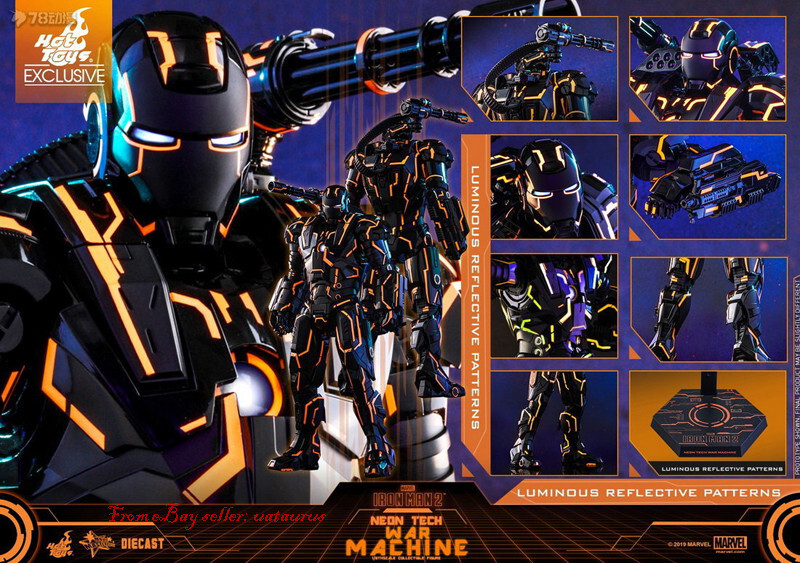 Hot Toys 1/6Mms553 Iron Man 2 Neon Tech War Machine Luminous