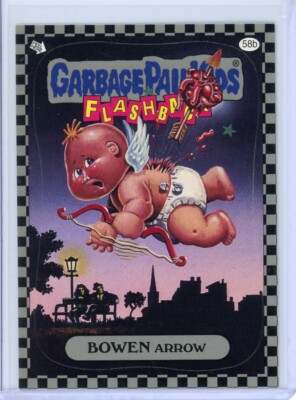 2010 Topps Garbage Pail Kids Flashback 1 BOWEN ARROW 58B SILVER PARALLEL Sticker