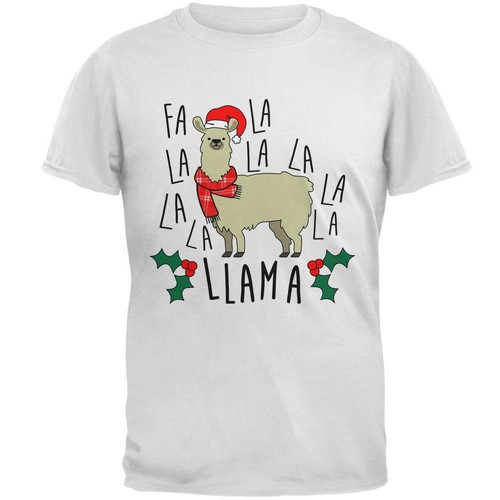 Christmas Fa La Llama Mens T Shirt - 第 1/1 張圖片