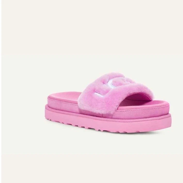 Scivoli in vera pelliccia Ugg Laton rosa viola bianco taglia 9