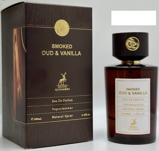 Maison Alhambra Smoked Oud & Vanilla for Unisex Eau de Parfum Spray 3.4 Ounce / 100 ml