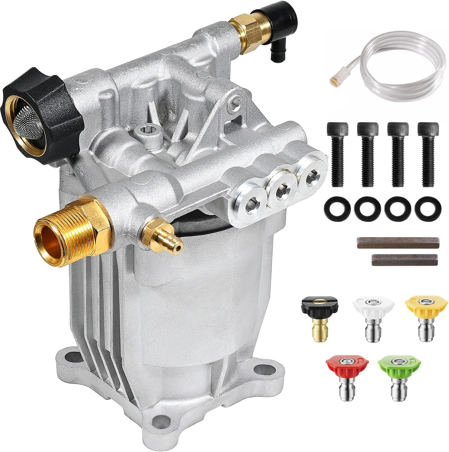 3/4 Shaft Horizontal Power Washer Pump 3200 PSI 2.5 GPM High Pressure