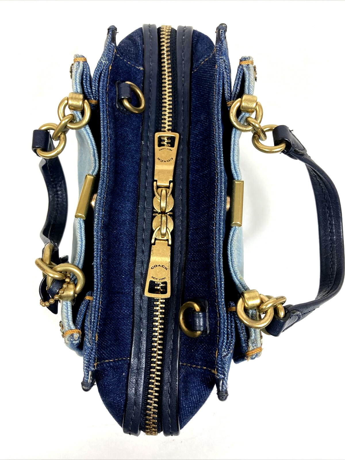 Coach Dreamer 21 Denim Mini Satchel /Crossbody Purse … Gem