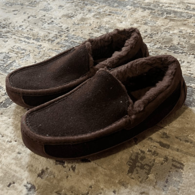 UGG Brown Ascot Wool Slip On Lined Moccasins Size 8 US $120 Men main image 3