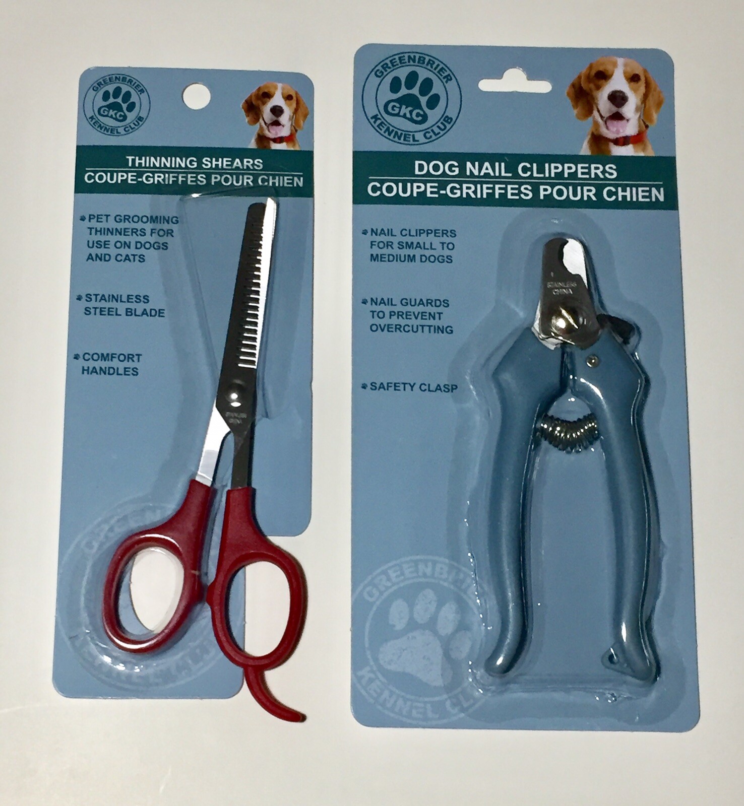 Home Dog Grooming Set Thinning Shears And Nail Clippers NEW Greenbrier