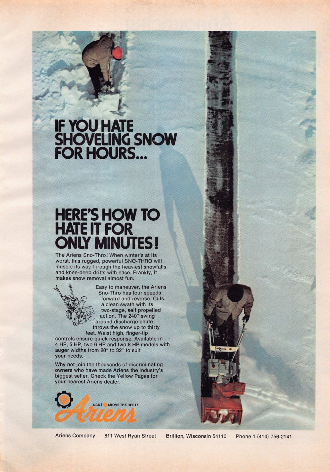 Blizzard Shovel Winter Graphics Vtg Magazine Print Ad