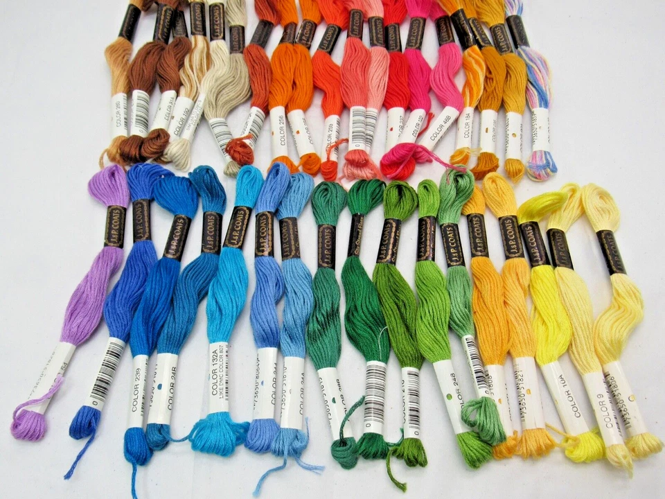 Cross Stitch Embroidery Thread Floss Skeins JP Coats Mixed Lot Of 36 - Image 2 of 3