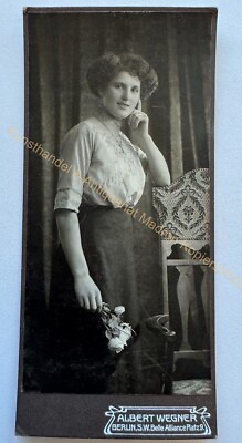 orig. KAB Kabinett Foto Fotografie Bild alt Frau Dame Mode um 1890 Berlin