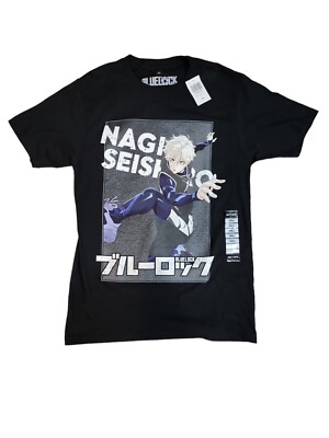 Bluelock Nagi Seishiro T-Shirt Black Size Small Unisex Blue Lock