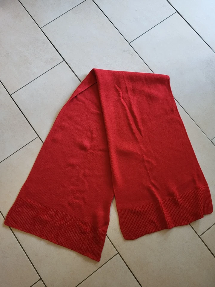 Damen Merino extrafine Schal 100% GOTS zertifizierte Merinowolle, rot, 160x40cm - Bild 2 von 2