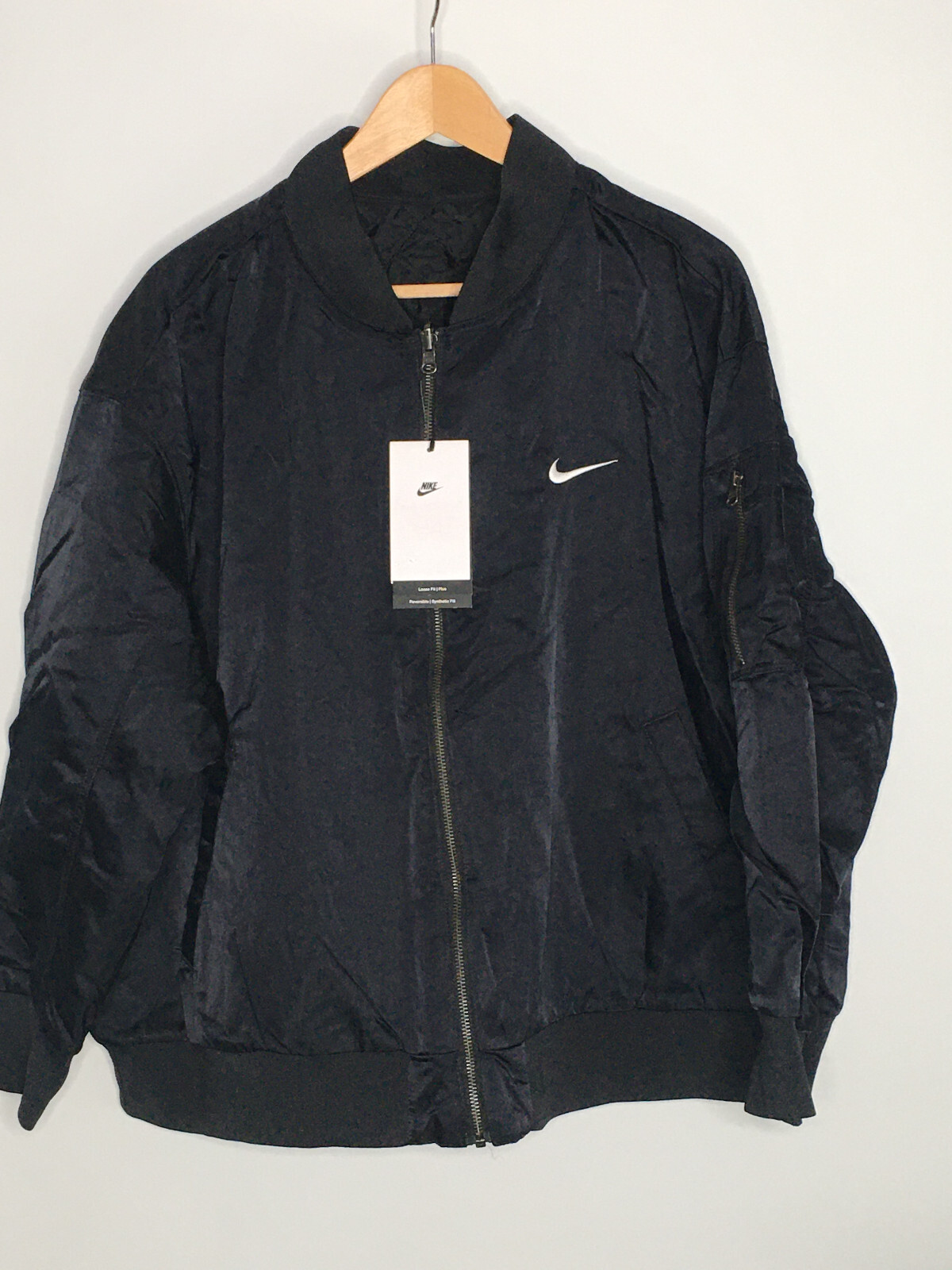 NIKE REVERSIBLE VARSITY BOMBER COAT JACKET PLUS SIZE 1X UK 18 20 22 FB3206-010 image 8