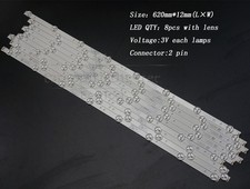 Tiras de retroiluminación LED para TV de 32 pulgadas con lente óptica para monitor de TV 8 LED