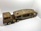 Vintage Structo Auto Hauler Pressed Steel Truck & Ramp 1960s 22" long