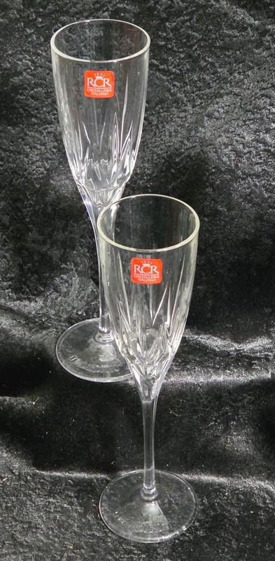Disaronno Crystal Champagne Flutes Set Of  2