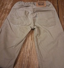 BOYS LEVIi STRAUSS 514 Straight Pants Tan Youth 6 Reg 5-6 yrs Adjustable Waist