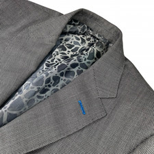 Custom Bespoke Men's 100 Wool 2-Button Blazer Gray   40R