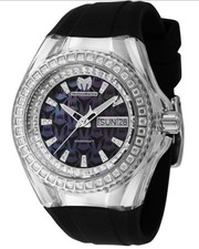 TechnoMarine Cruise Swiss Ronda 517 Women's MOP Pearl 40mm Black TM-121174 NIB