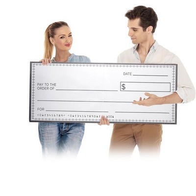 33 * 14 Inch Large Giant Big Fake Hard Oversized Checks Award for Presentatio...