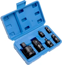 6-Piece Impact Adapter and Reducer Socket Set, 1/4 3/8 1/2 3/4 Inch Female to Ma