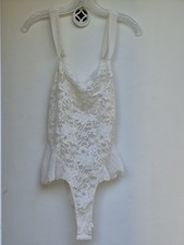 Vintage Victoria's Secret Lace Polyester Bridal Coquette Women's Bodysuit M
