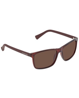 Calvin Klein Brown Rectangular Men's Sunglasses CK19568S 601 58 CK19568S 601 58