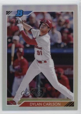2020 Bowman Heritage Chrome Prospects Refractor 3/199 Dylan Carlson #92CP-DC 6y2