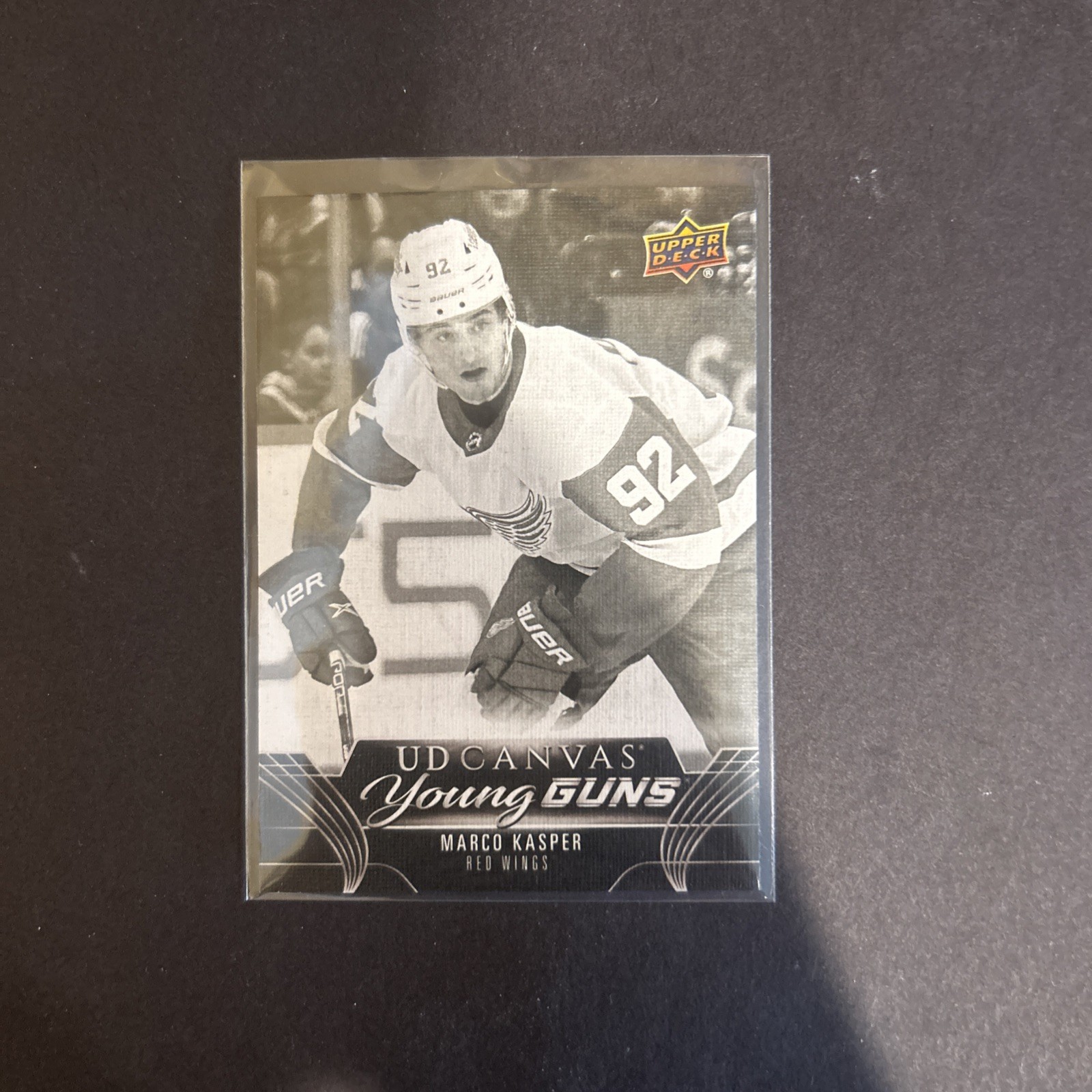 2023 Upper Deck Canvas Black and White Young Guns #C118 Marco Kasper RC