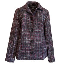 VTG Multicolor Tweed Blazer Jacket Women  s S Office Career Wear Heritage Prep