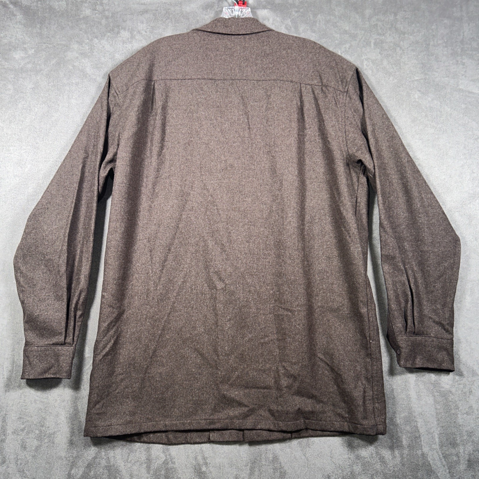 Vintage Pendleton Board Shirt Jac Mens Large Long Brown Wool Loop Long Sleeve