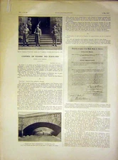 Original Old Vintage Print War New York President Building French 1917 20th