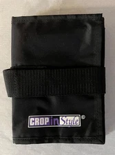 NEW Crop in Style Accordion Case Six Pockets Hook Loop Wrap See Through Pockets