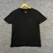 AllSaints Men's Ramskull T-Shirt Black Cotton Crewneck Medium Tonic Essential