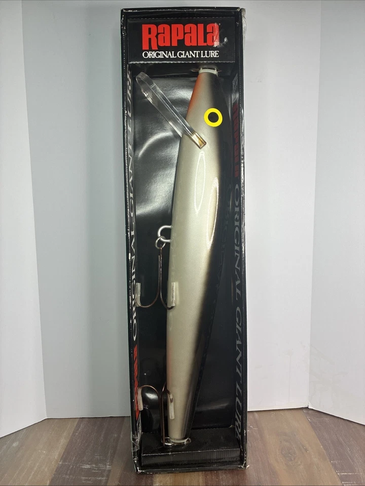 Señuelo de pesca Rapala Giant Rapala en plata/negro RGL-SB con nuevo en caja Foto 2 de 4