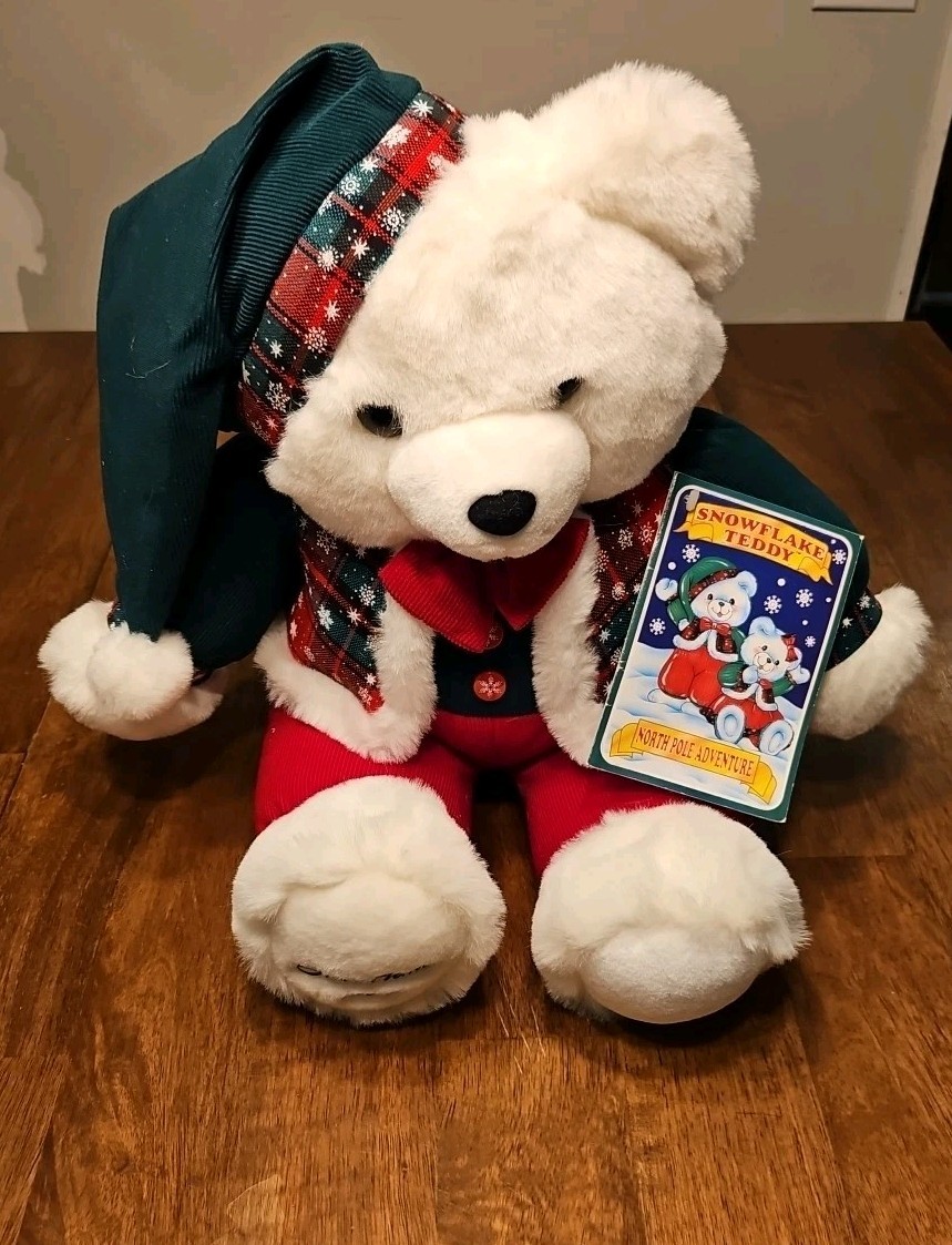 3 Christmas Bears From K-mart Years 1993, 1994, 1995 2 New With
