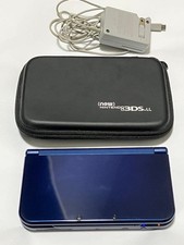 Nintendo 3DS LL Metallic Blue with Charger and Case