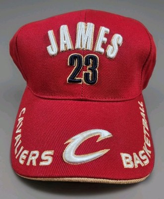 Vintage Lebron James Strapback Hat Cap Red SAMPLE Y2K Cleveland Cavaliers Rare