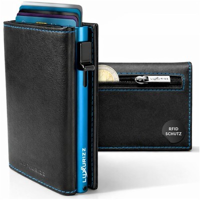 Luxurizz  Slim Wallet Magnetvershluss Rfid Schutz Geldbörse Geldbeutel - Blau