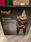 Halloween Animated Prop 4.5 Ft Sitting Scarecrow Animatronic Spirit Halloween