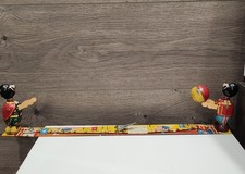 Vintage 1950s TPS Tin Bears Playing Ball Mechanical Wind Up Toy WORKS