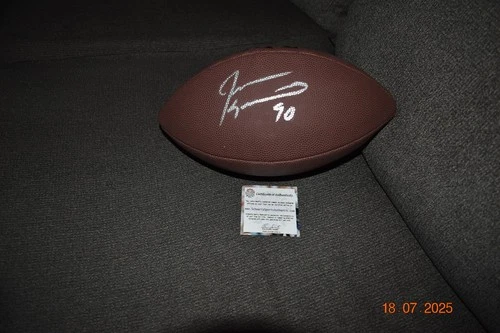 PHILADELPHIA EAGLES/ TENNESSEE TITANS STAR JEVON KEARSE SIGNED FOOTBALL W/ COA