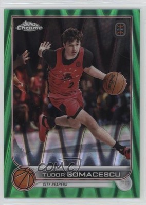 2022 Chrome OTE Overtime Elite Green RayWave Refractor 37/75 Tudor Somacescu 7m3