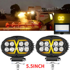 2x 5'' 12V 24V LED Work Lights Flood Lamp pods Fit Truck, Tractor Dozer UTV ATV